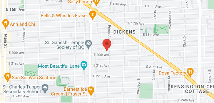 map of 3533 PRINCE ALBERT STREET